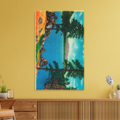 Groot Beer meer aan de westkant Canvas Afdruk (Insitu (Woonkamer))