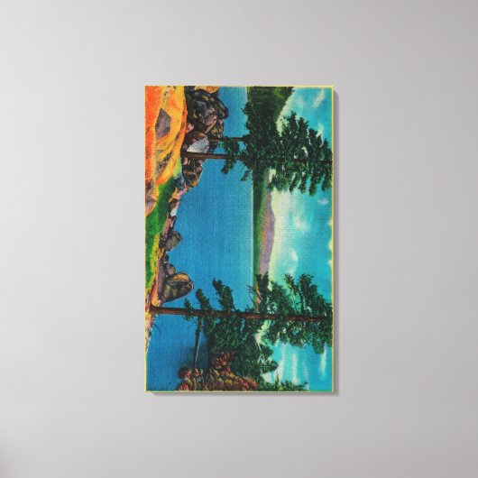 Groot Beer meer aan de westkant Canvas Afdruk (Voorkant)