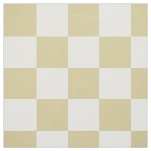 Groot, Beige Schakenpatroon Stof
