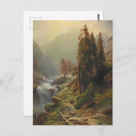 Groot berglandschap - Albert Zimmermann Briefkaart (Voorkant / Achterkant)