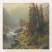 Groot berglandschap - Albert Zimmermann Glazen Onderzetter (Voorkant)