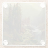 Groot berglandschap - Albert Zimmermann Glazen Onderzetter (Achterkant)