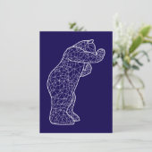 groot blauw beer kaart (Staand voorkant)