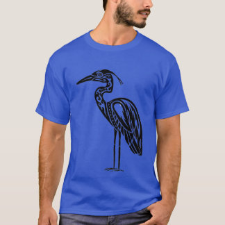Groot blauw kruidenontwerp t-shirt