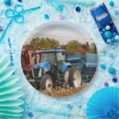 Groot blauw papieren bordje (Feest)