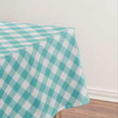Groot Blauwgroen/wit Gingham Controleert Patroon G Tafelkleed (Voorbeeld)