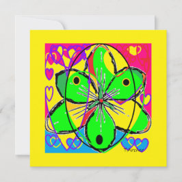 Groot bloem ondertekende origineel kunstontwerp ze