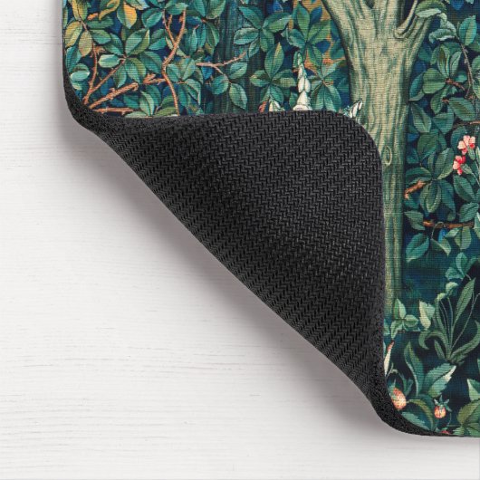 GROOT, BOSDIEREN, hazen, vossen, groene bloemen Muismat (Hoek)