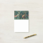 GROOT, BOSDIEREN, hazen, vossen, groene bloemen Post-it® Notes (Op bureau)