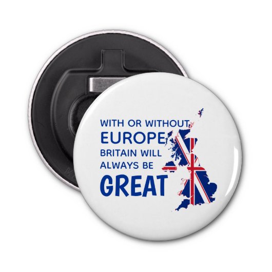 GROOT-BRITTANNIË BREXT EUROPA BUTTON FLESOPENER (Voorkant)