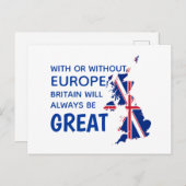 GROOT-BRITTANNIË BREXT EUROPA FEESTDAGENKAART (Voorkant / Achterkant)