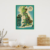 Groot-Brittannië ~  Brits reizen Poster (Keuken)