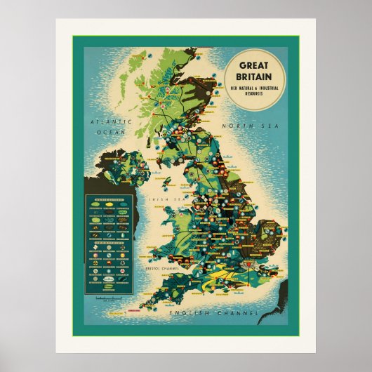 Groot-Brittannië ~  Brits reizen Poster (Voorkant)