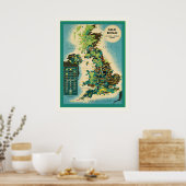 Groot-Brittannië ~  Brits reizen Poster (Keuken)