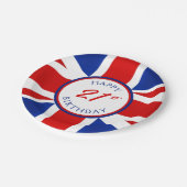 Groot-Brittannië: Britse Happy Birthday Papieren Bordje (Gekanteld)