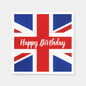 Groot-Brittannië: Britse Happy Birthday Servet (Voorkant)