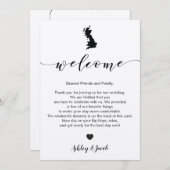 Groot-Brittannië bruiloft welkomstbrief en reissch Programma (Voorkant / Achterkant)