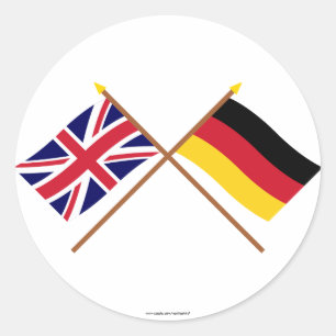 Groot-Brittannië en Duitsland Ronde Sticker