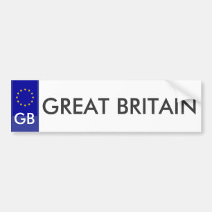 Groot-Brittannië EU License Bord Sticker