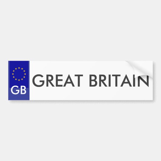 Groot-Brittannië EU License Bord Sticker (Voorkant)