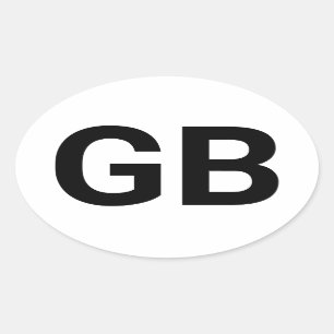 Groot-Brittannië Euro Ovale Sticker