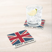 Groot-Brittannië "Het is sneller per spoor" Vierkante Kartonnen Onderzetter (Insitu)