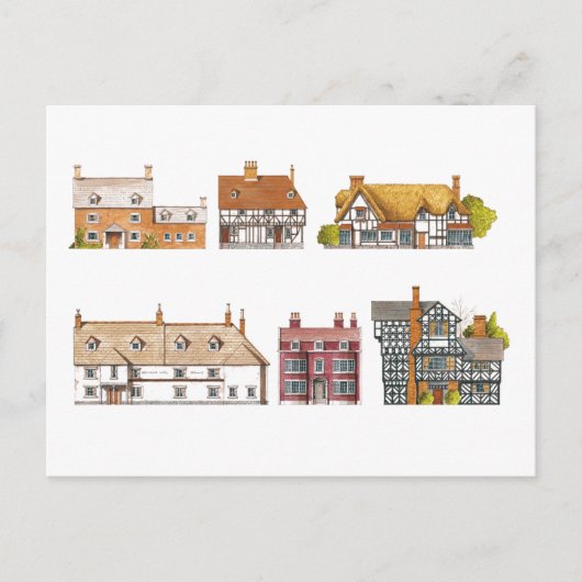 Groot-Brittannië. Plattelandshuizen Briefkaart (Voorkant)