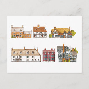 Groot-Brittannië. Plattelandshuizen Briefkaart