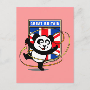 Groot-Brittannië Rhythmic Gymnastics Panda Briefkaart