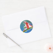 Groot-Brittannië Ronde Sticker (Envelop)