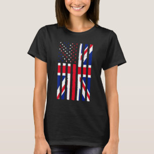 Groot-Brittannië Roots USA Flag Heritage Half Brit T-shirt