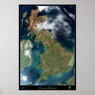 Groot-Brittannië satellietposter Poster