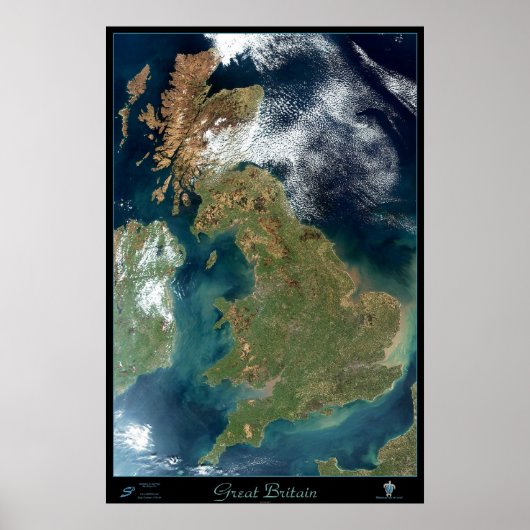 Groot-Brittannië satellietposter Poster (Voorkant)
