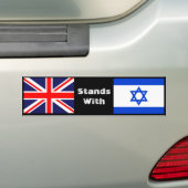 Groot-Brittannië staat met Israël Bumpersticker (Op auto)