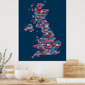 Groot-Brittannië - Statistische kaart Poster (Keuken)