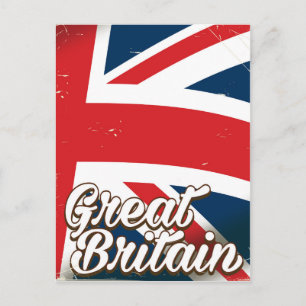 Groot-Brittannië vintage reisposter Briefkaart