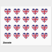 Groot-Brittannië Vlag Brexit hartvormige x20 stick Hart Sticker (Vel)