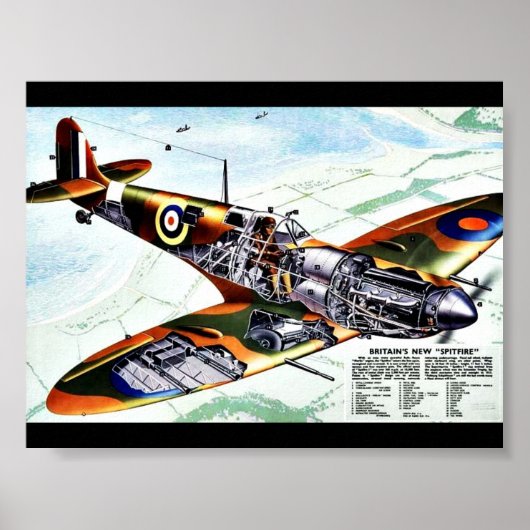 Groot-Brittannië's nieuwe spitfire Poster (Voorkant)