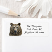 Groot bruin Beer gepersonaliseerd Etiket (Insitu)