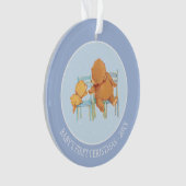 Groot bruin Beer helpt kleine gele Beer Ornament (voorkant)