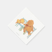 Groot bruin Beer helpt kleine gele Beer Servetten (Hoek)