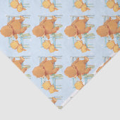 Groot bruin Beer helpt kleine gele Beer Tissuepapier (Detail)