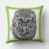 Groot buitenkussen schattig slaperig Hedgehog ontw (Achterkant)
