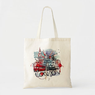 groot busje london landmark tote bag