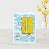 Groot Cadeau Verjaardag Kaart (Gele Bloem)