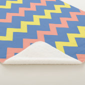 Groot chevron-patroon sherpa deken (3/4)