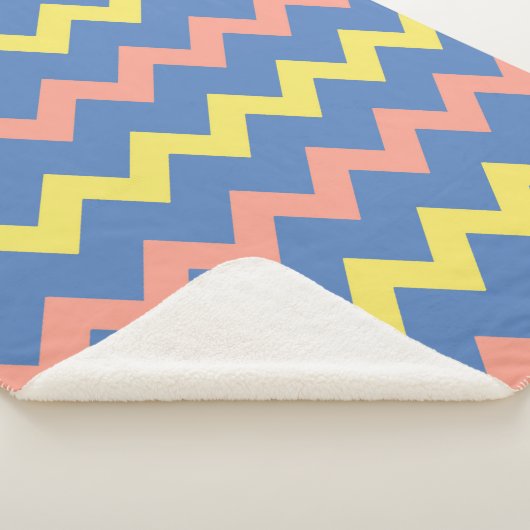 Groot chevron-patroon sherpa deken (3/4)