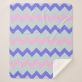 Groot chevron-patroon sherpa deken (Voorkant)