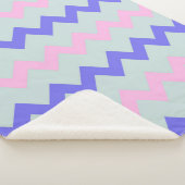 Groot chevron-patroon sherpa deken (3/4)