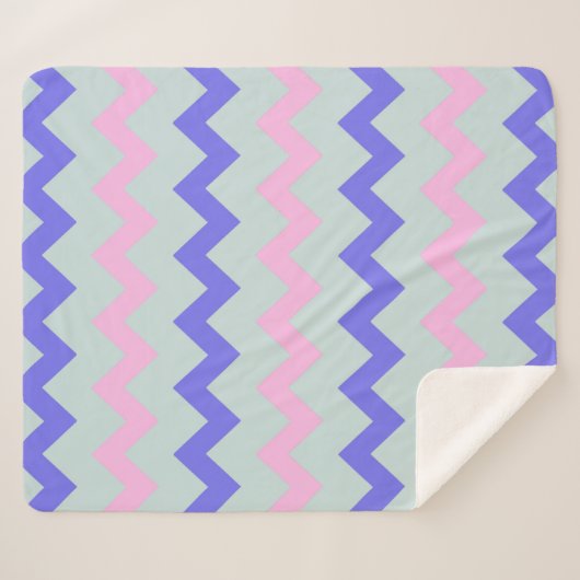 Groot chevron-patroon sherpa deken (Voorkant (horizontaal))